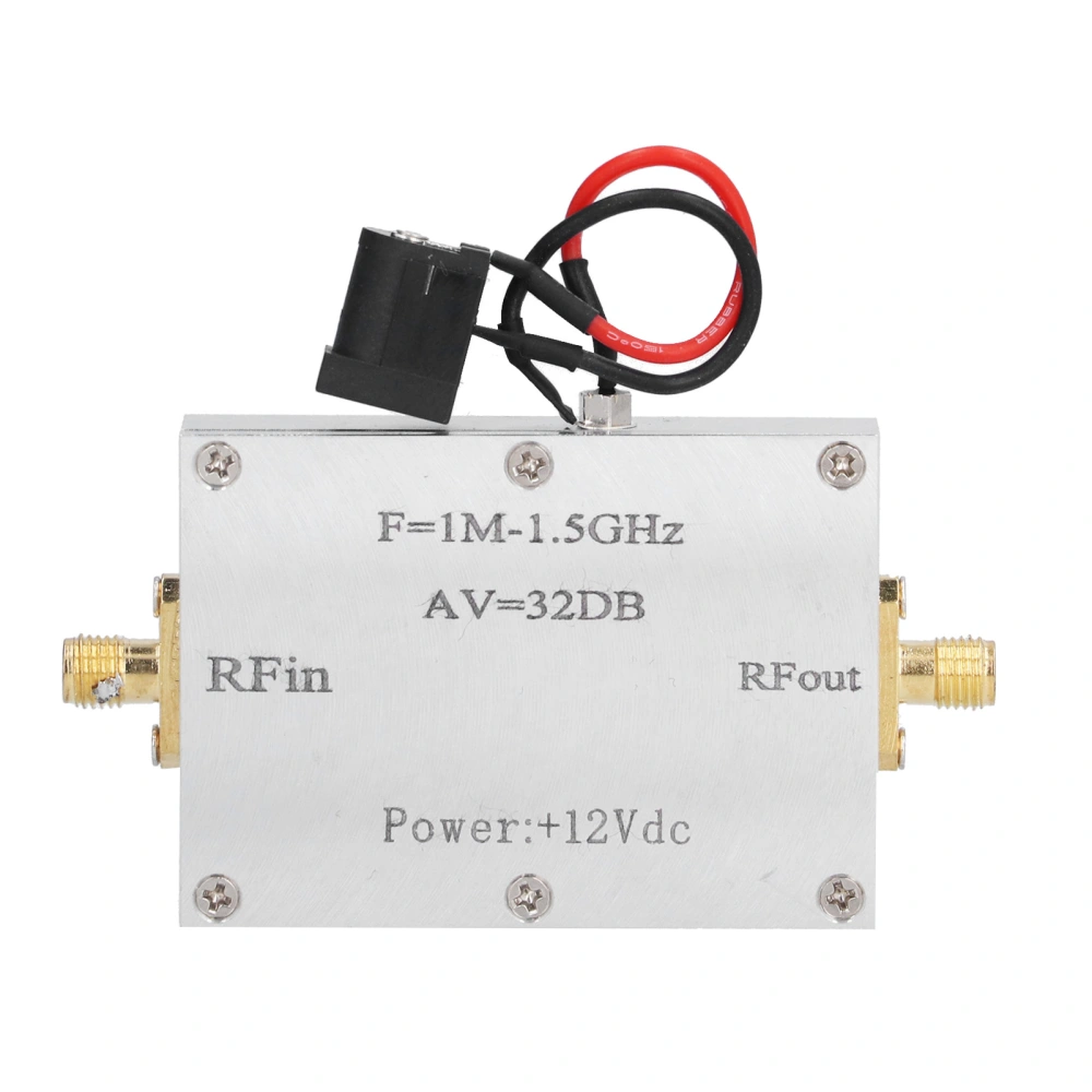 Low Noise Amplifier 1MHz to 1.5GHz 32dB 10dBm Easy Installation Radio Amplifier for Power Supply System