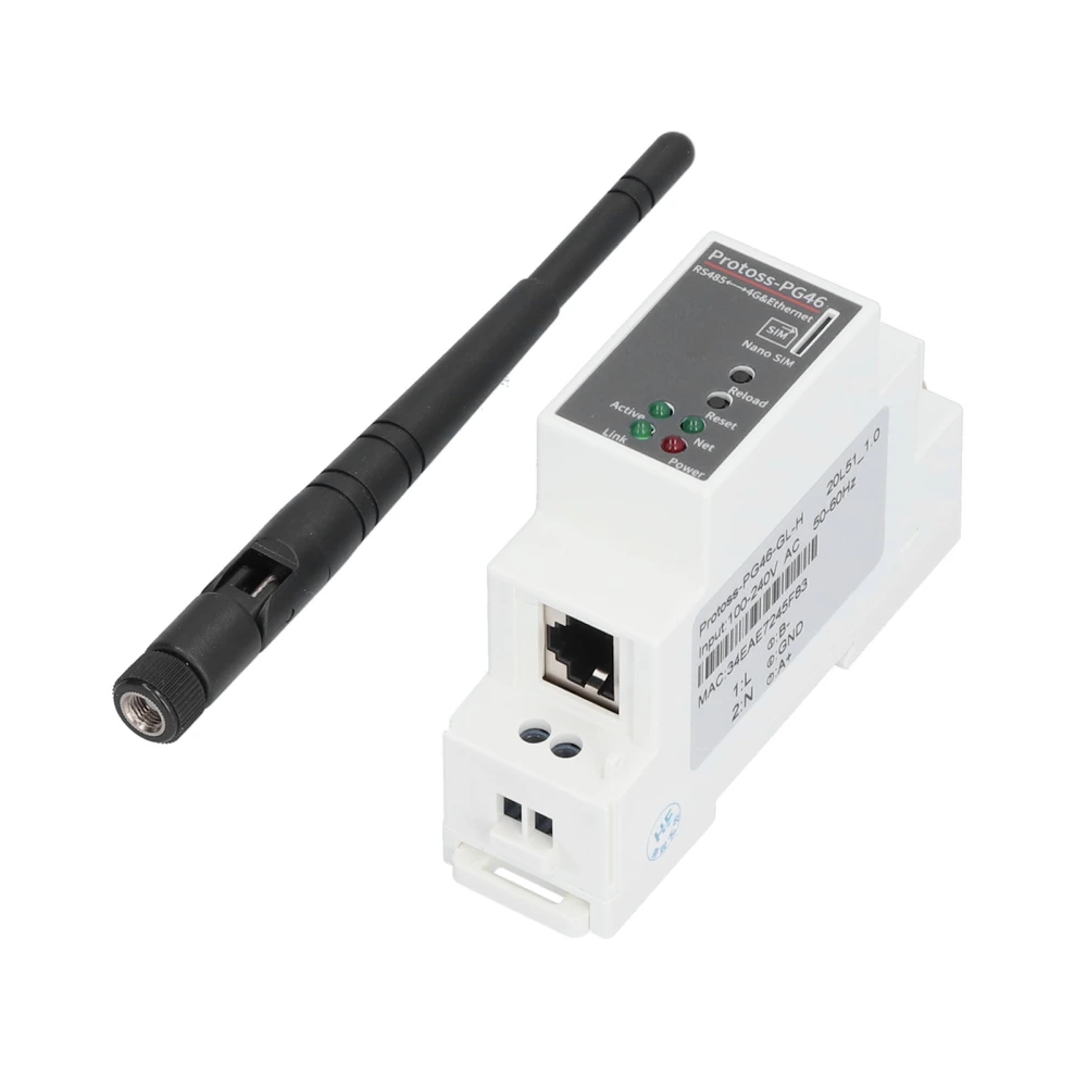 Ethernet Serial Server RS485 to 4G Rail Mounting VPN APN 5 Mode 13 Frequency 100‑240V AC