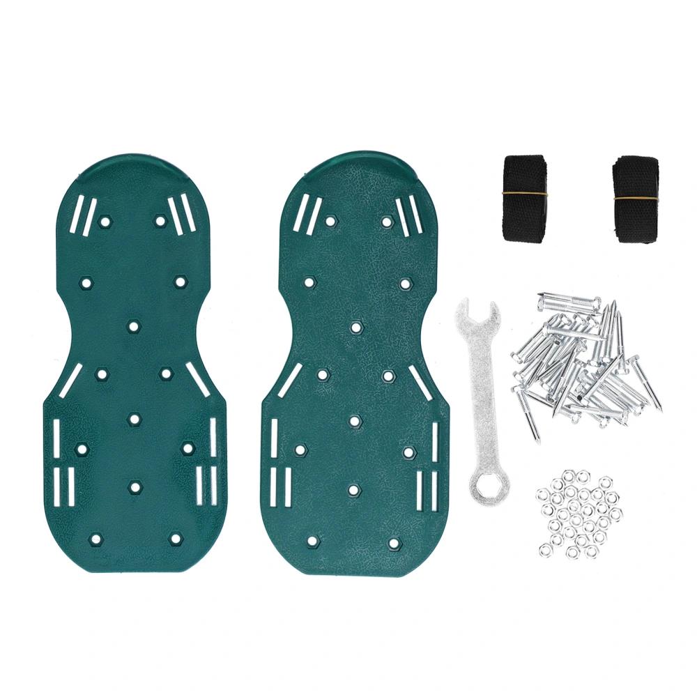 Lawn Aerator Sandals Copolypropylene Green Studded Shoes for Yard Patio Garden Excavation