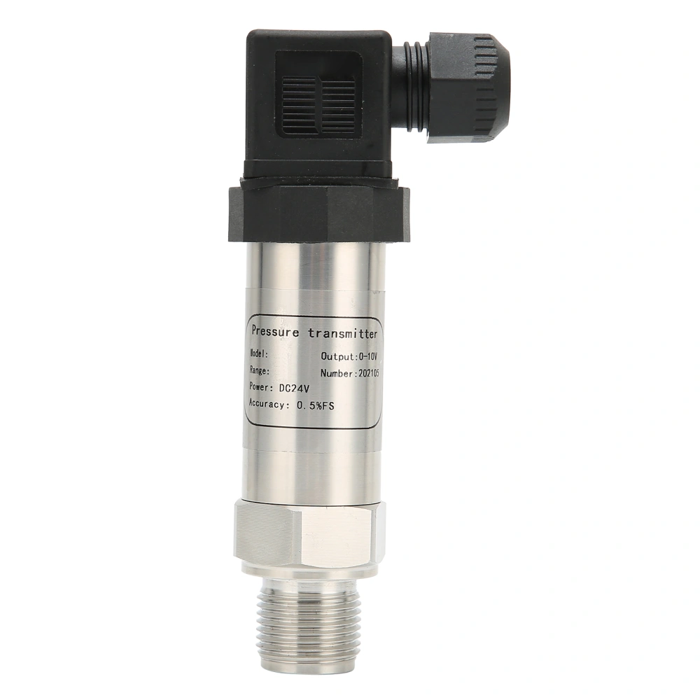 Pressure Sensor Aluminum Alloy Hydraulic Oil Air Water Sender Transmitter 0-10VA DC24V0‑500Kpa