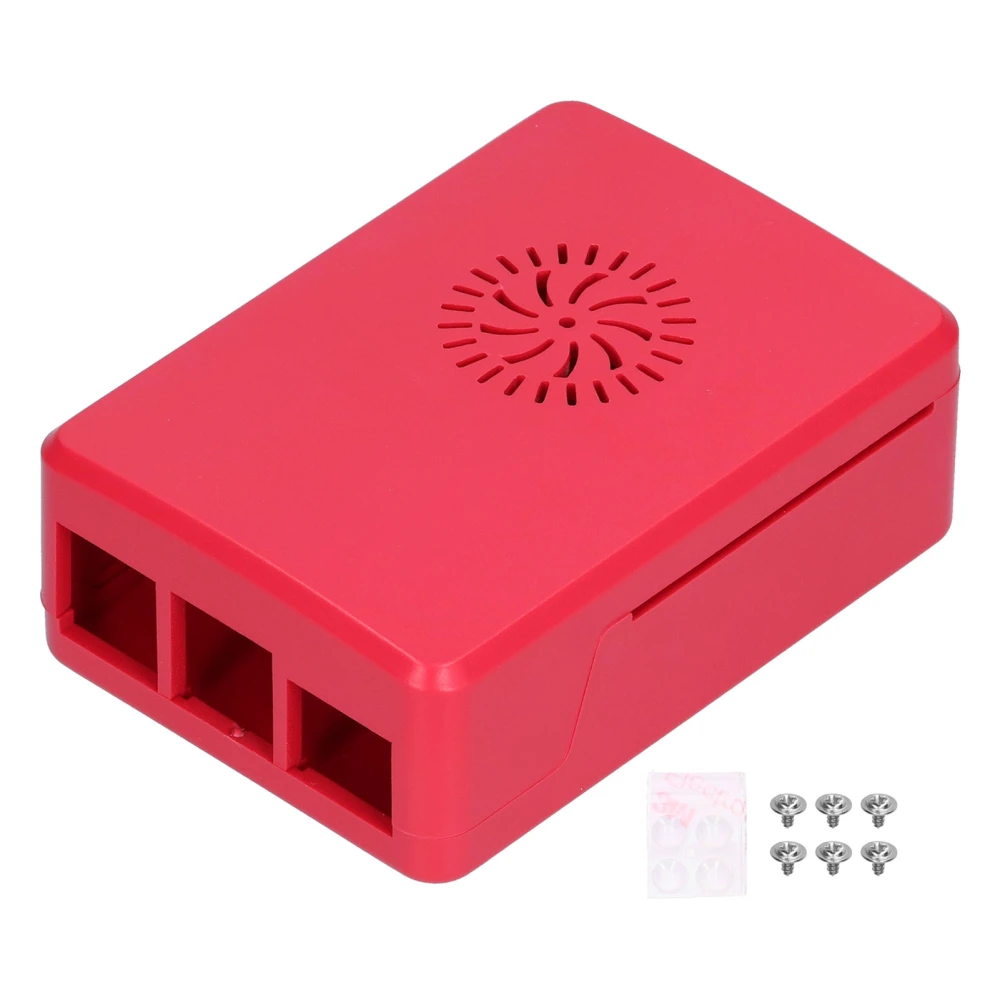 Case for Raspberry Pi 4B ABS Shell Heatsink Simple Removable Top Cover Protective EnclosureRed