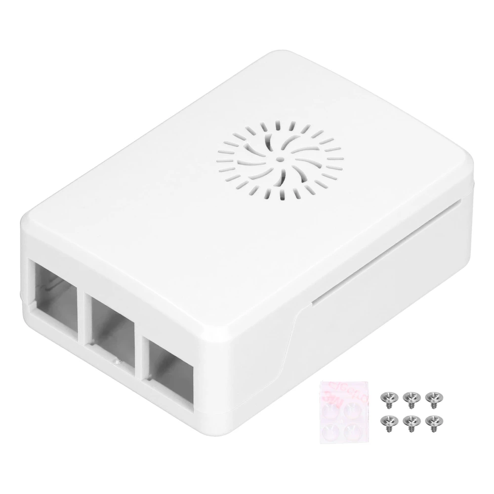 Case for Raspberry Pi 4B ABS Shell Heatsink Simple Removable Top Cover Protective EnclosureWhite