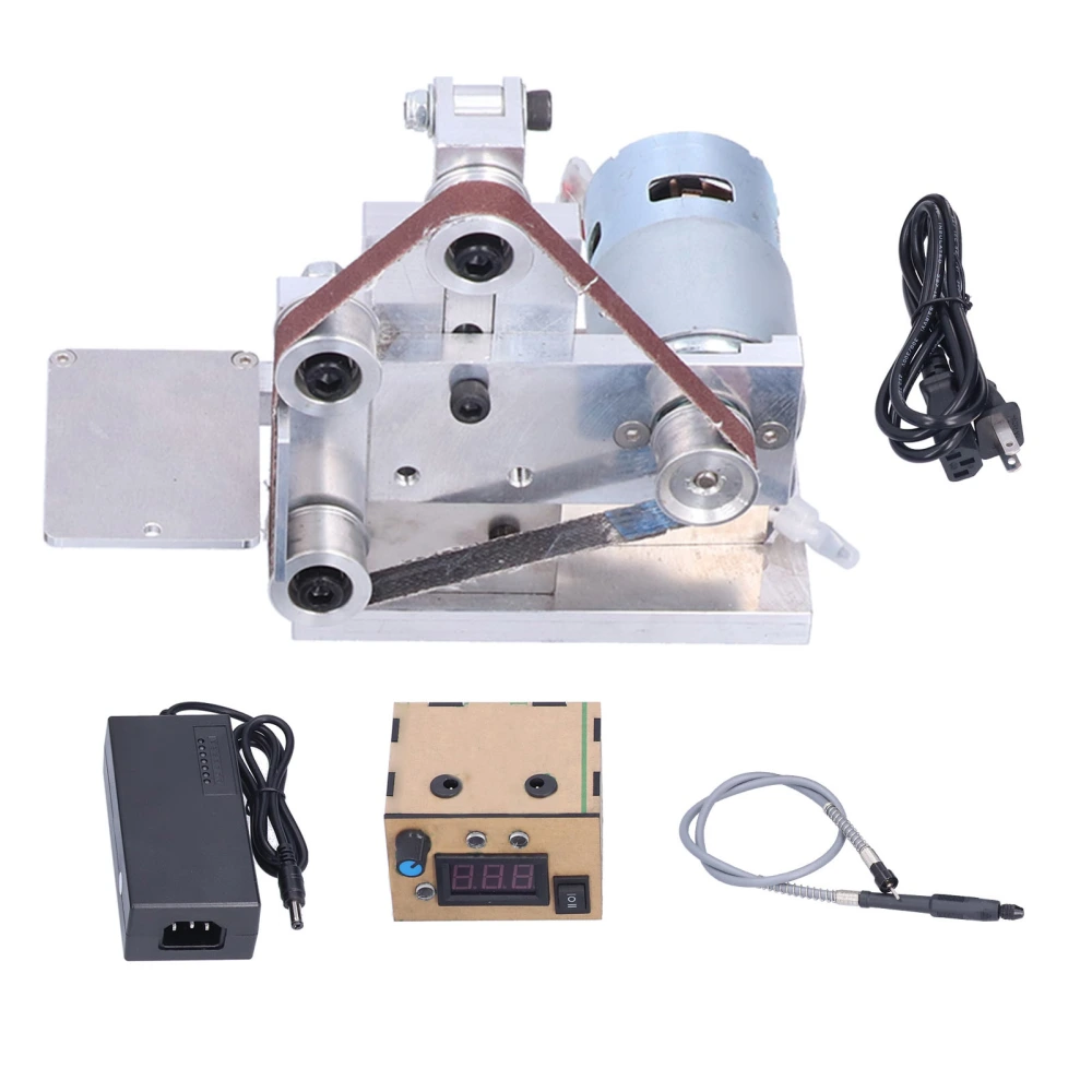 Mini Belt Sander Electric DIY Polishing Sanding Machine 7 Speed DC12‑24V Type 10 110‑240VUS Plug