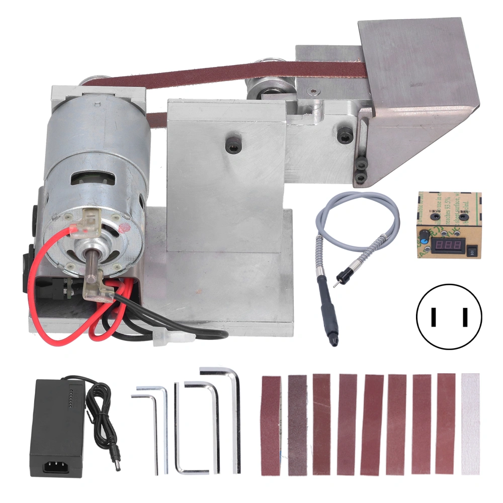 Mini Belt Sander Electric Polishing Sanding Machine 7 Speed CW CCW DC12‑24V Type 10 110‑240VUS Plug