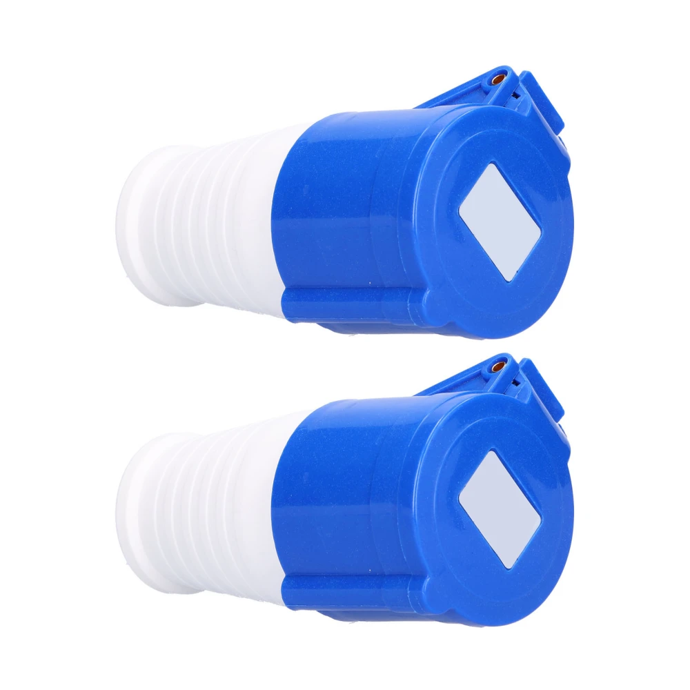 2Pcs Industrial Socket Connector Excellent Conductivity Waterproof 3 Pin Durable Industrial Connector