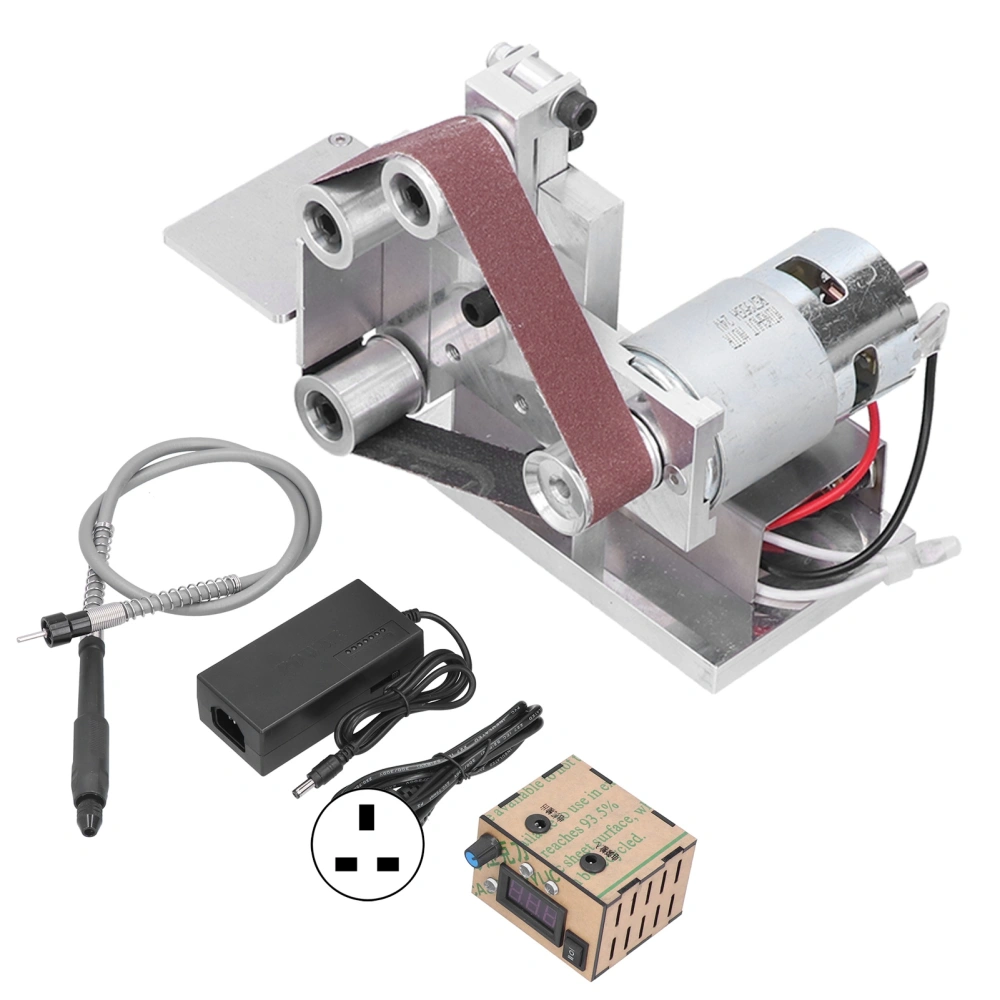 Mini Belt Sander Electric DIY Polishing Sanding Machine 7 Speed DC12‑24V Type 20 110‑240VUK Plug