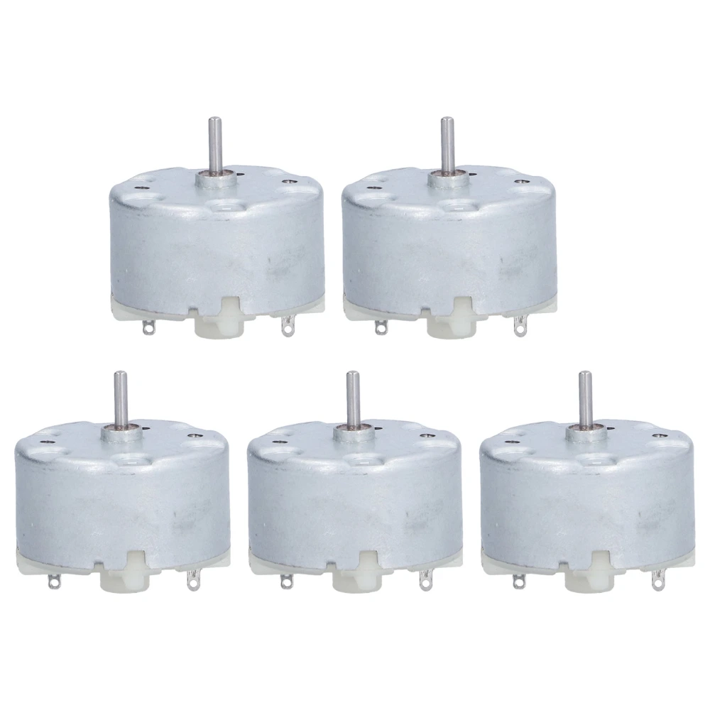 5Pcs DC Brush Motor Micro Alloy Electrical Tools for Automobile Field 2700rpm 3V RF-500TB