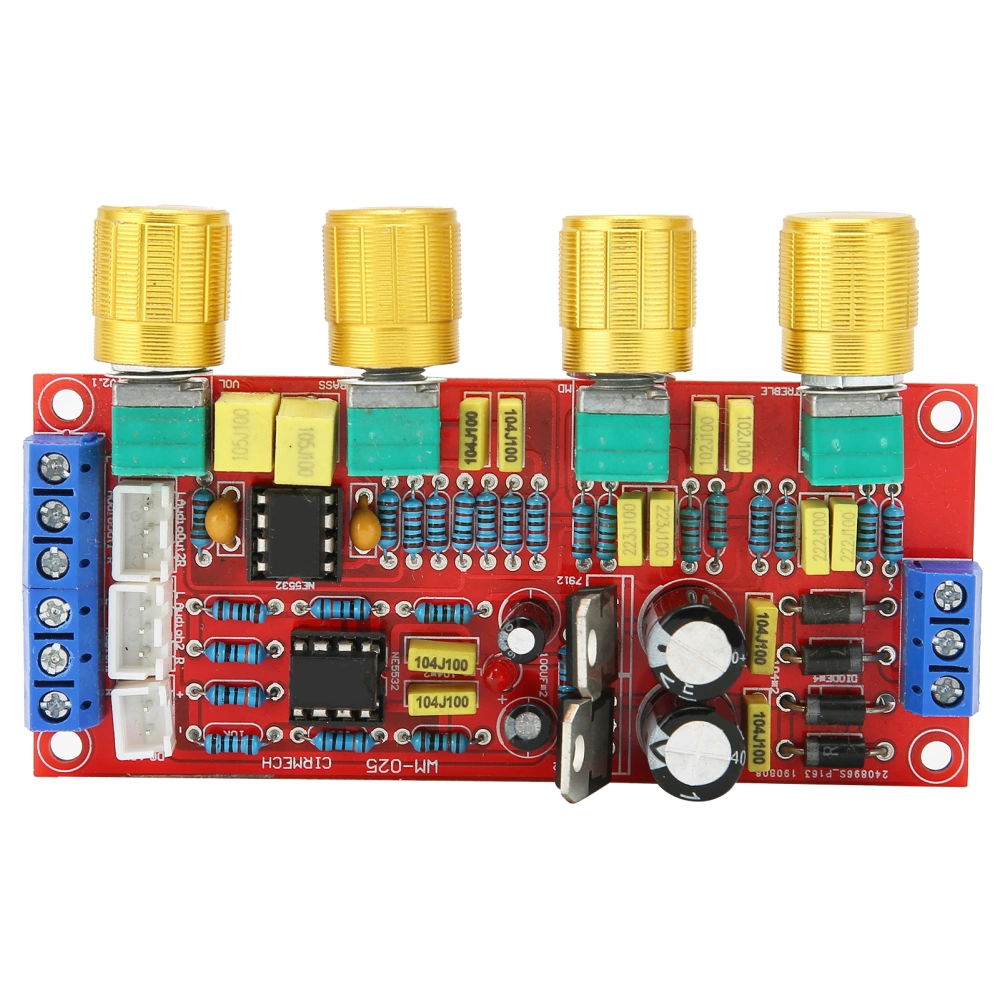 Audio Preamplifier Module HIFI Amplifier Volume Tone EQ Control Board Accessory AC 12V NE5532