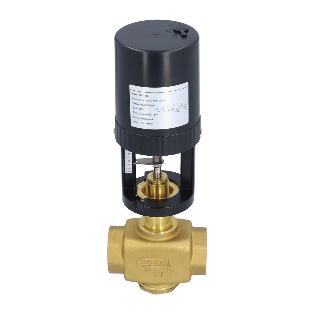 Electric Motorized Valve Regulating Control Brass BSP 2 Way Accessory AC 24V for IndustryDN32