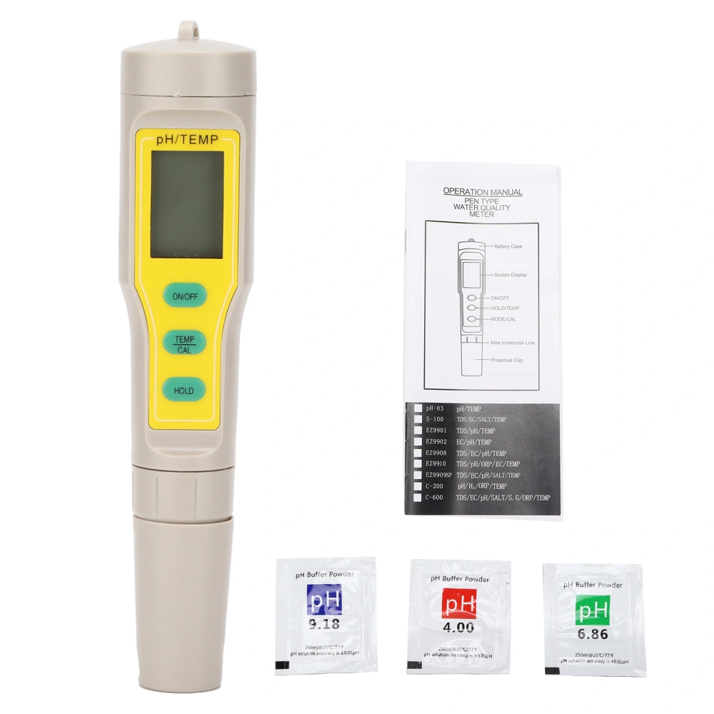 PH-03 Water Quality Test Pen High Accuracy PH Tester Water Quality Analyzer for Fish Tank