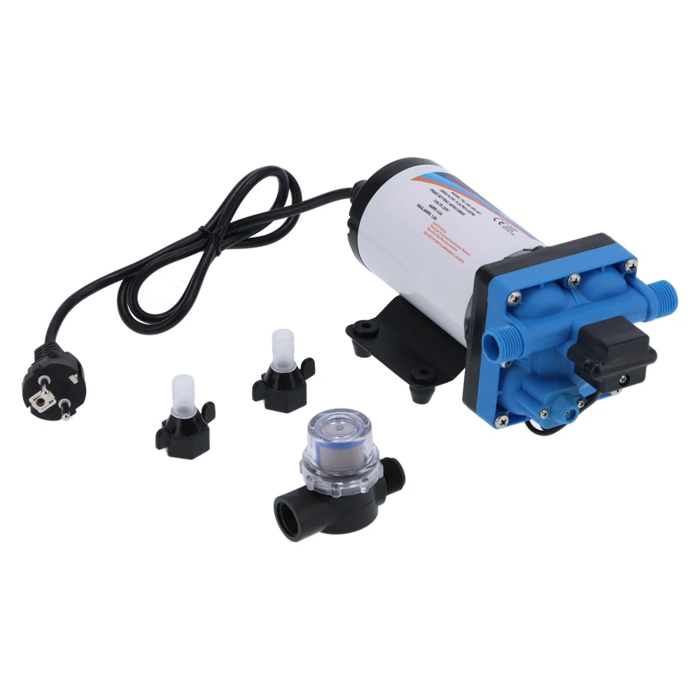 Micro Diaphragm Pump AC Electric High Pressure Boost Self Suction for Cleaning 15L/Min 4.0GPMEU Plug(220V)