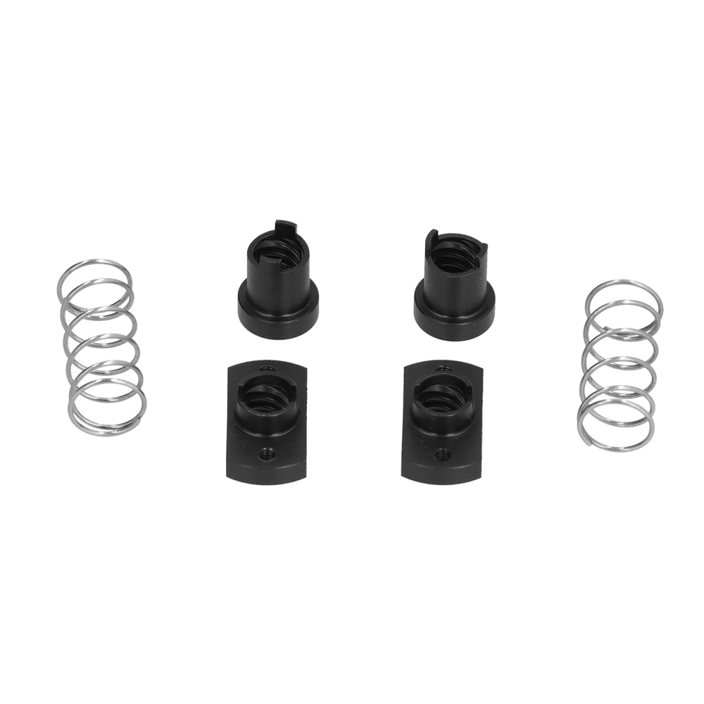 2 Set Antibacklash Spring Nut Eliminate Gap POM for 3D Printer T8 Threaded Rod 8mm Lead Black