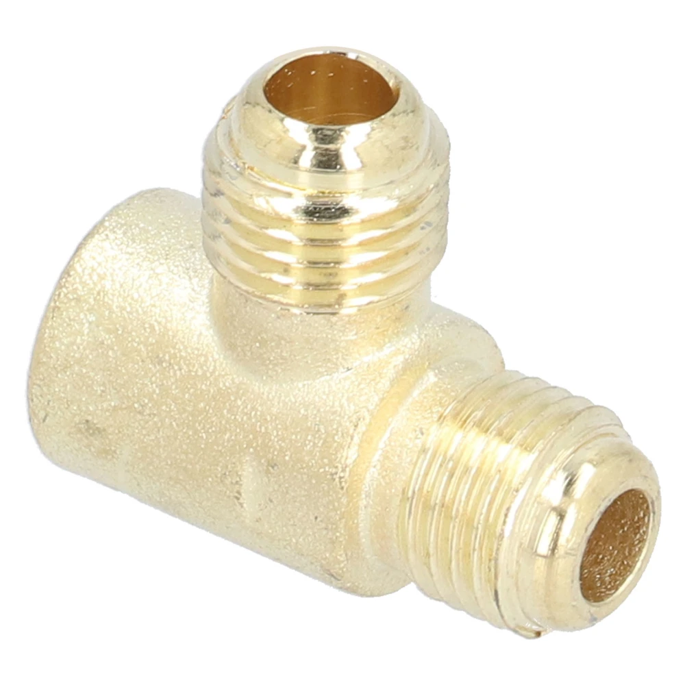 2Pcs Tee Adapter Oil Free Machine Check Valve Threaded Pipe Connector for 550W Air Compressor