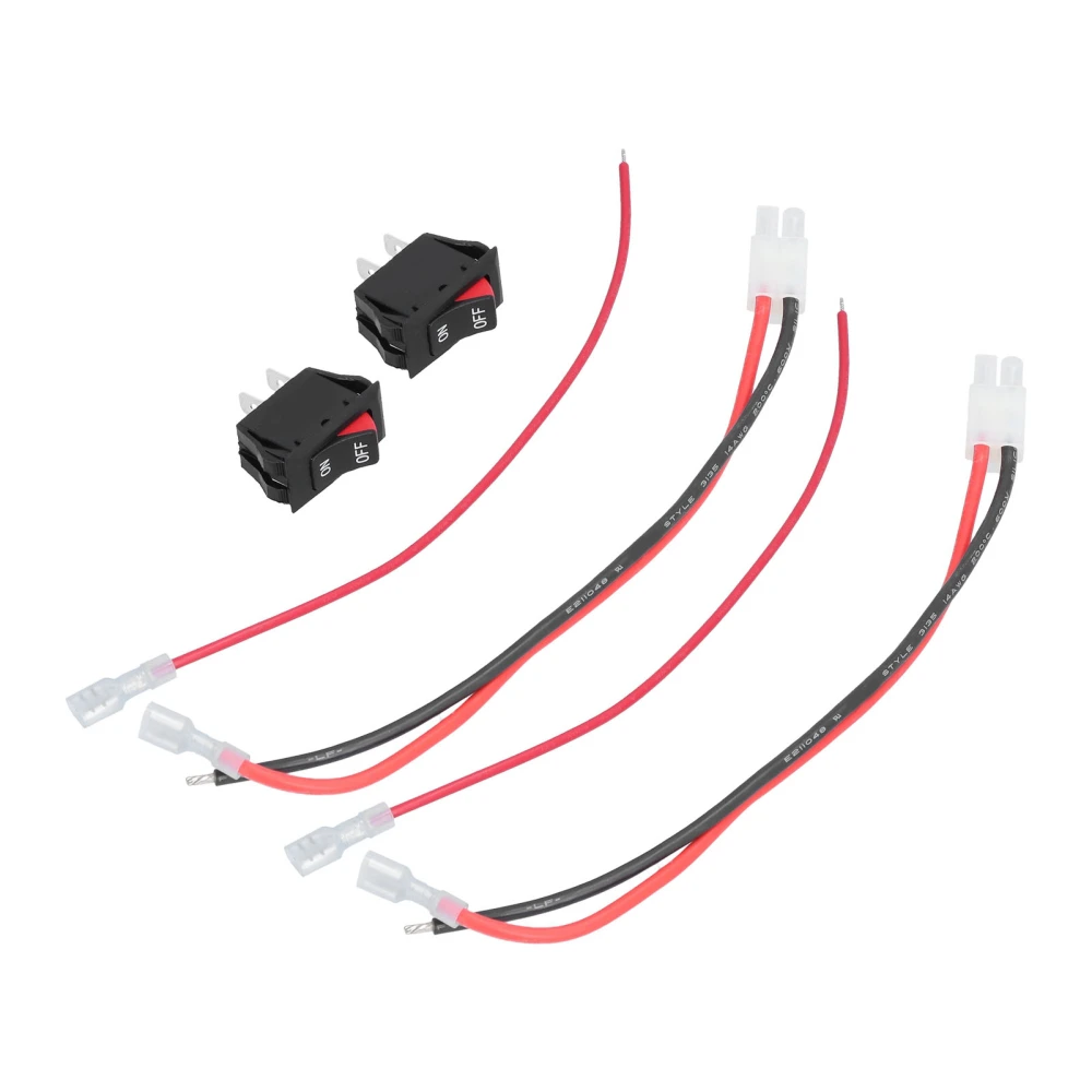 2Pcs For Tamiya Style Connector with Mini Rocker Switch Sturdy Durable Safe Efficient Battery Charge Lead Adapter Cable