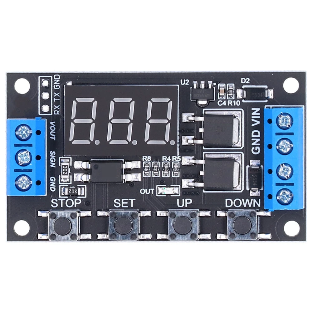 Delay Module Digital Trigger Cycle Timing Delay Module LED Relay Board for Industrial Control Electronic Equipment