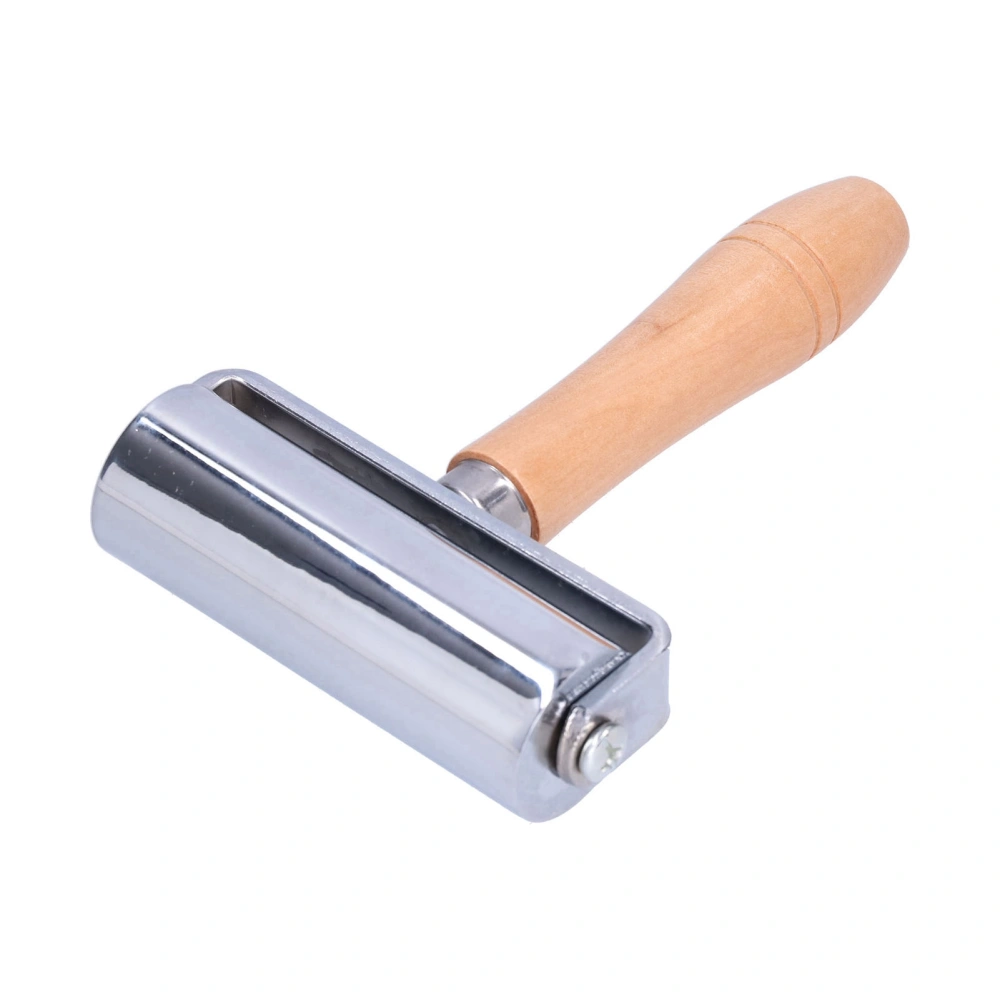 Press Edge Roller Leather Craft Wooden Handle Fur Stamping for Glue Laminating DIYL 100mm