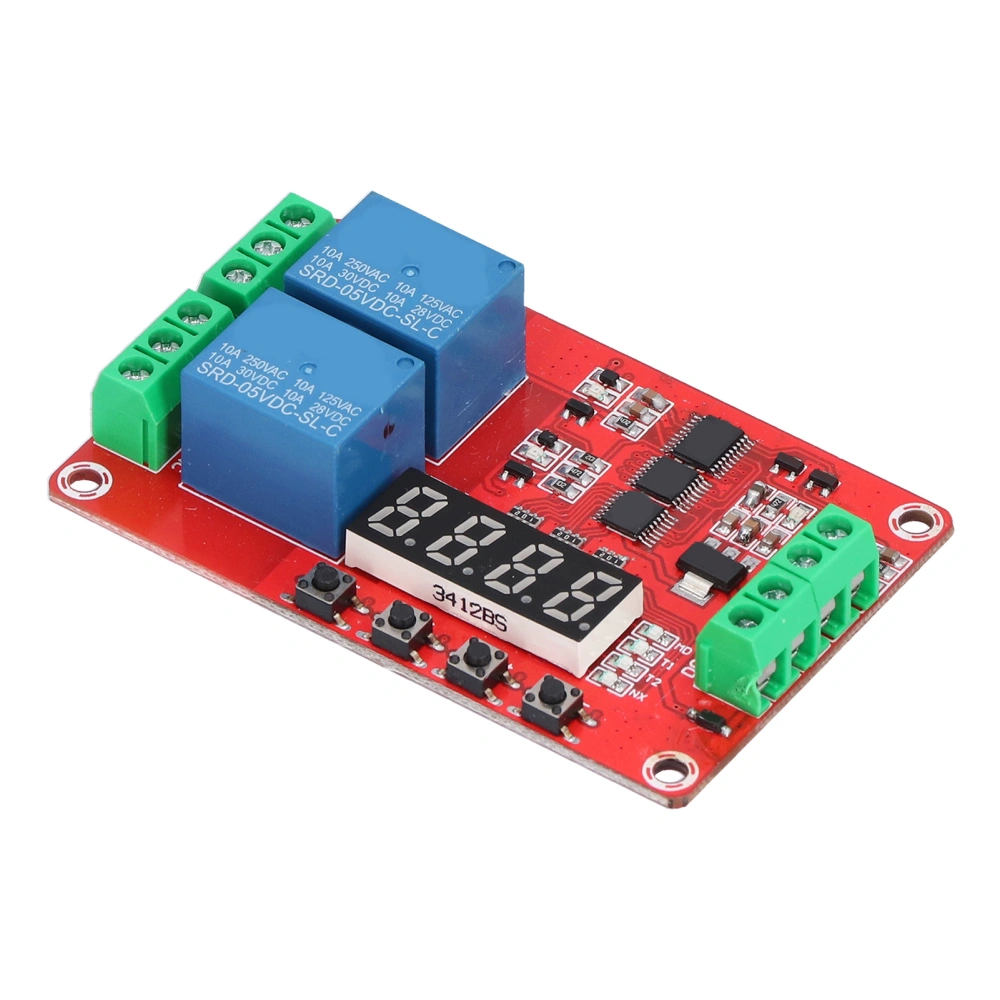 Time Delay Relay Multi Functional 2-Channel Self Lock Cycle Timing Module Board5V