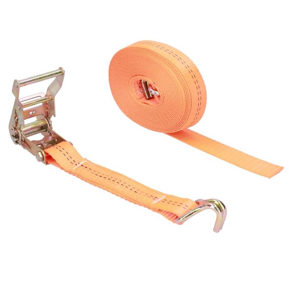 Ratchet Tie Down Strap 38mmx8metre Polyester with Hook for Transportation Moving Orange