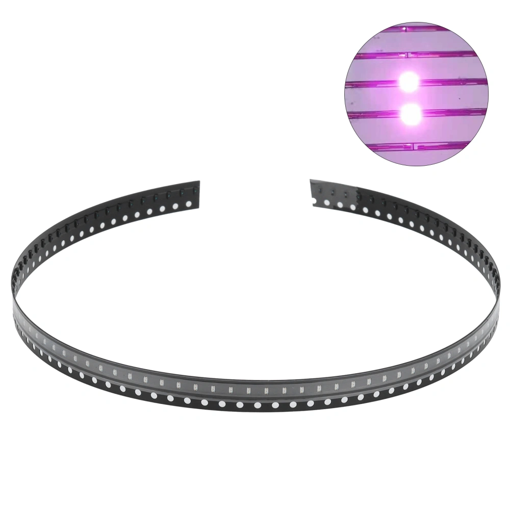 100Pcs SMD LED Diodes Electronic Components HighStrength Tiny Low Voltage for DIY PCB(Pink )