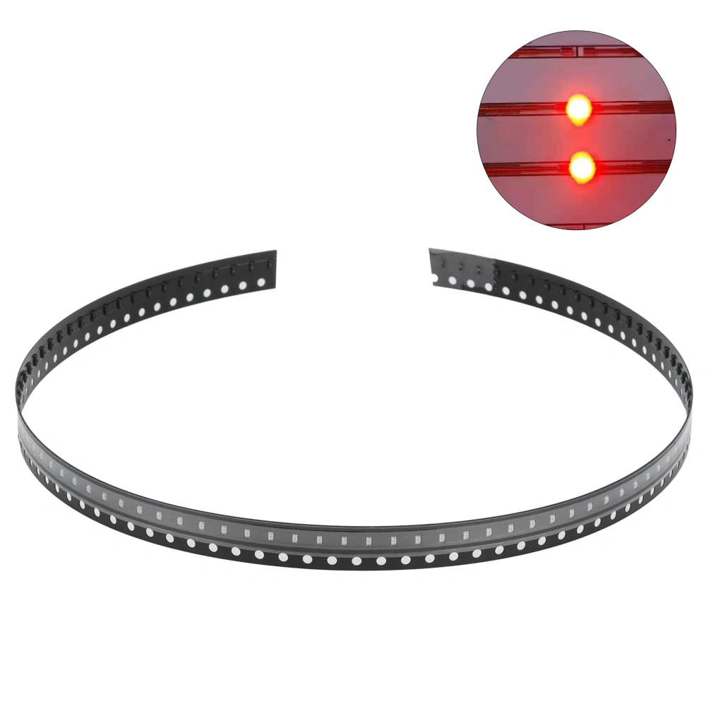 100Pcs SMD LED Diodes Electronic Components HighStrength Tiny Low Voltage for DIY PCB(Red )