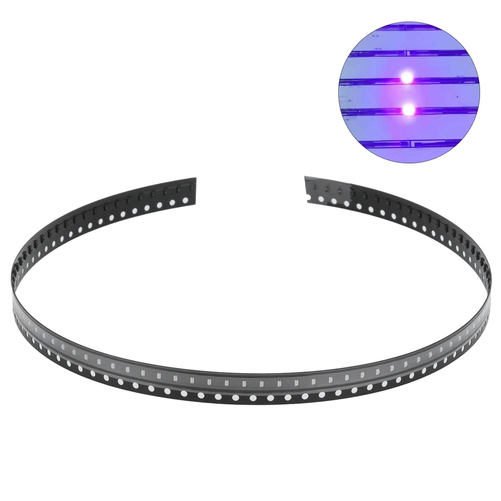 100Pcs SMD LED Diodes Electronic Components HighStrength Tiny Low Voltage for DIY PCB(Purple )