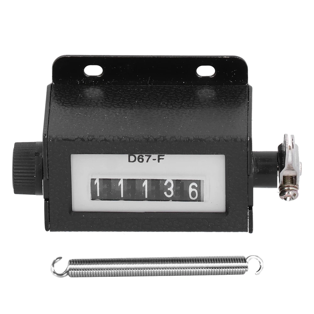 Mechanical Counter 5 Digit Metal Manual Resettable Hand Pull 0‑99999 Counting Tally D67‑F