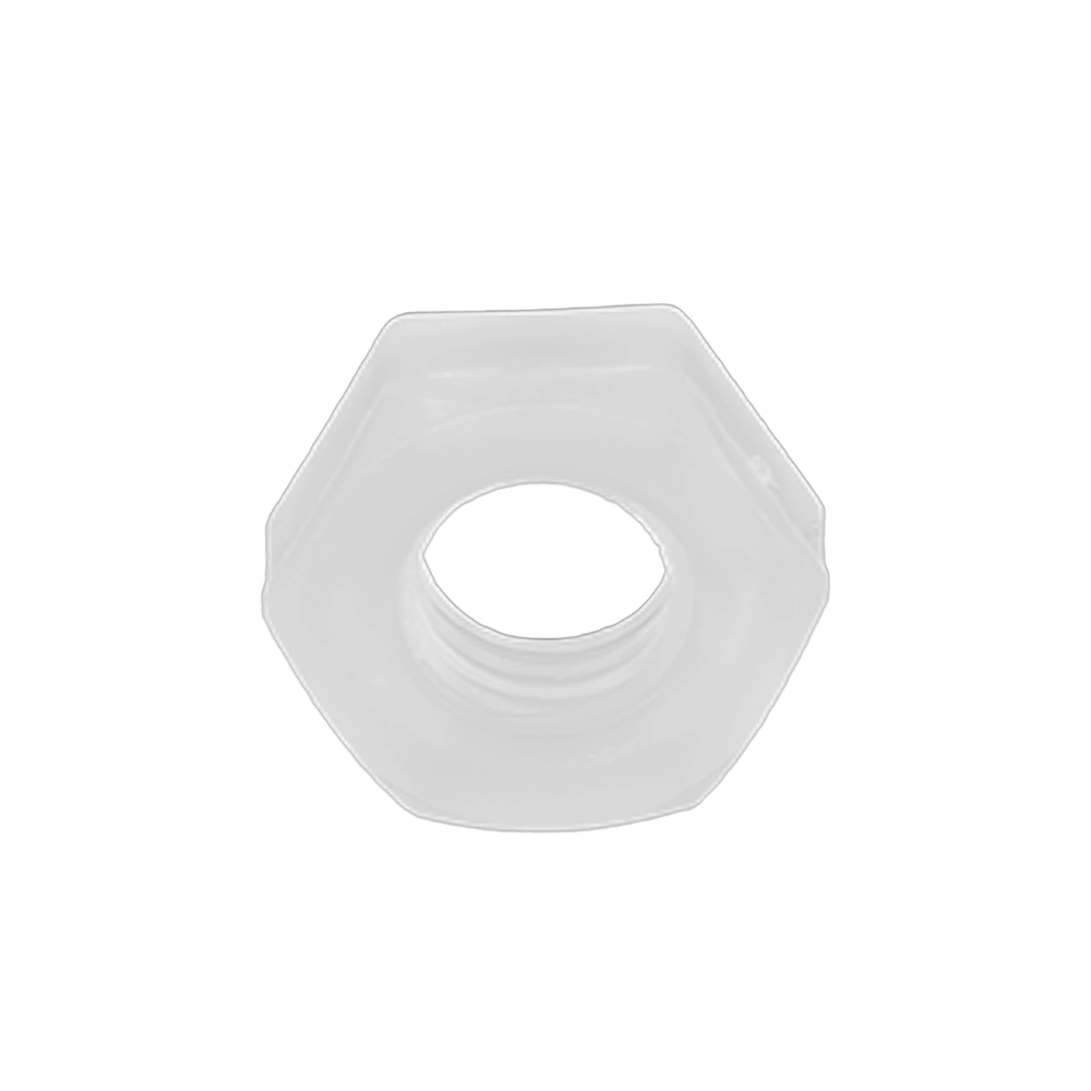 50Pcs Hex Nuts Plastic Environmental Protection Corrosion White Resistance Hexagonal Nuts for Industrial AccessoriesM12