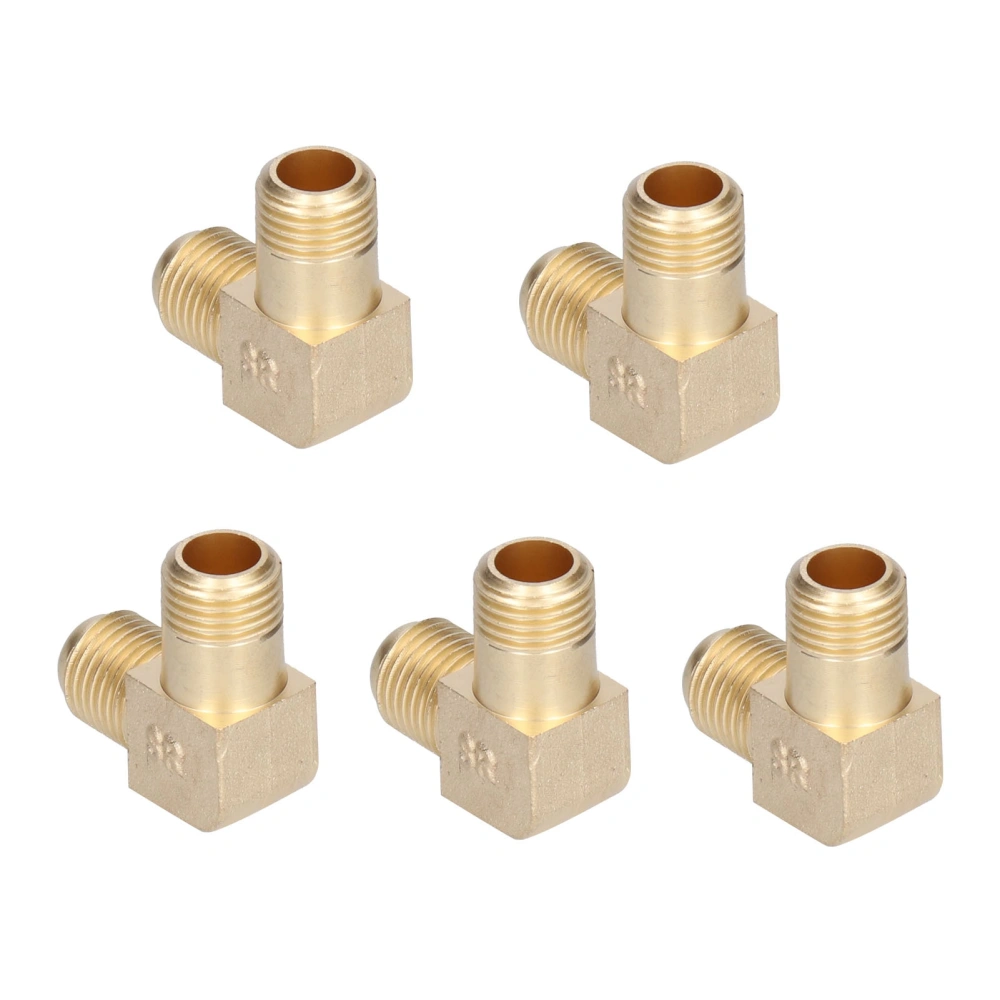 5Pcs Air Compressors Elbow Portable Mute Fitting Frequency Conversion Pneumatic EquipmentBrass