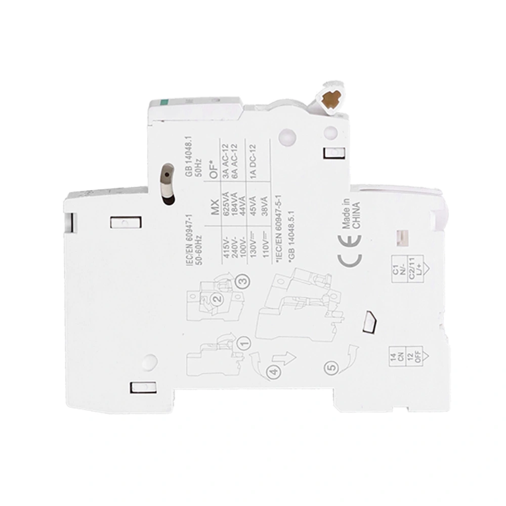 ShuntRelease Nylon DIN Rail Circuit Breaker Accessory MX+OF DC110130V AC100415V