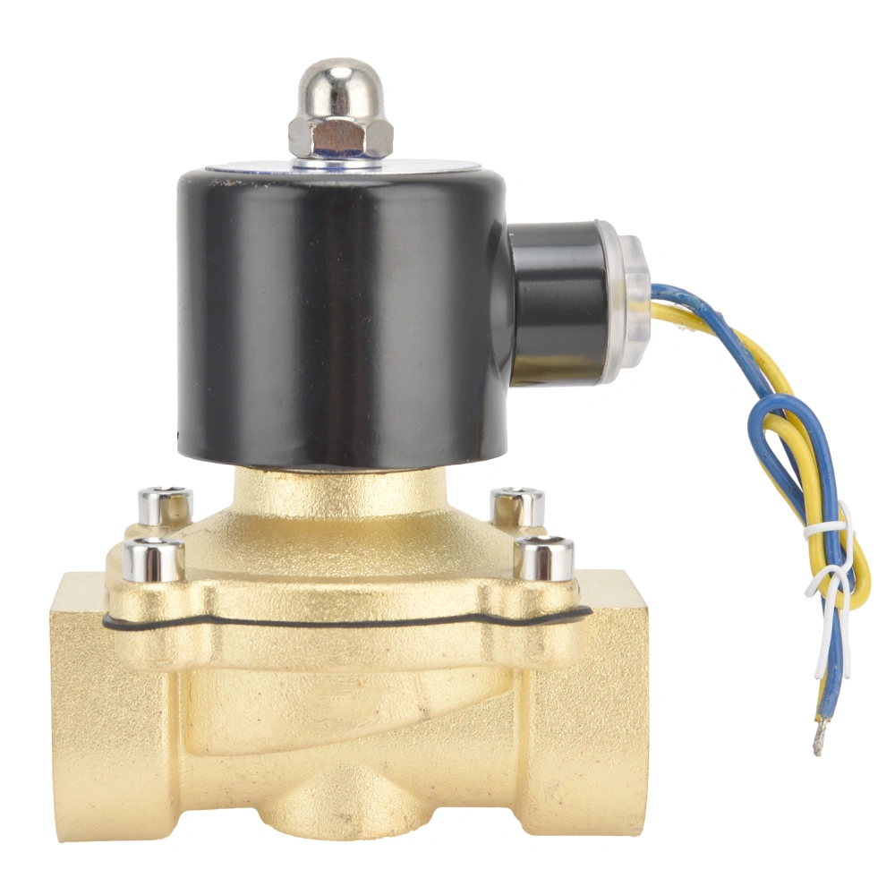 Normally Closed Solenoid Valve Brass Direct Acting Diaphragm Controlling Device 25mmAC220V