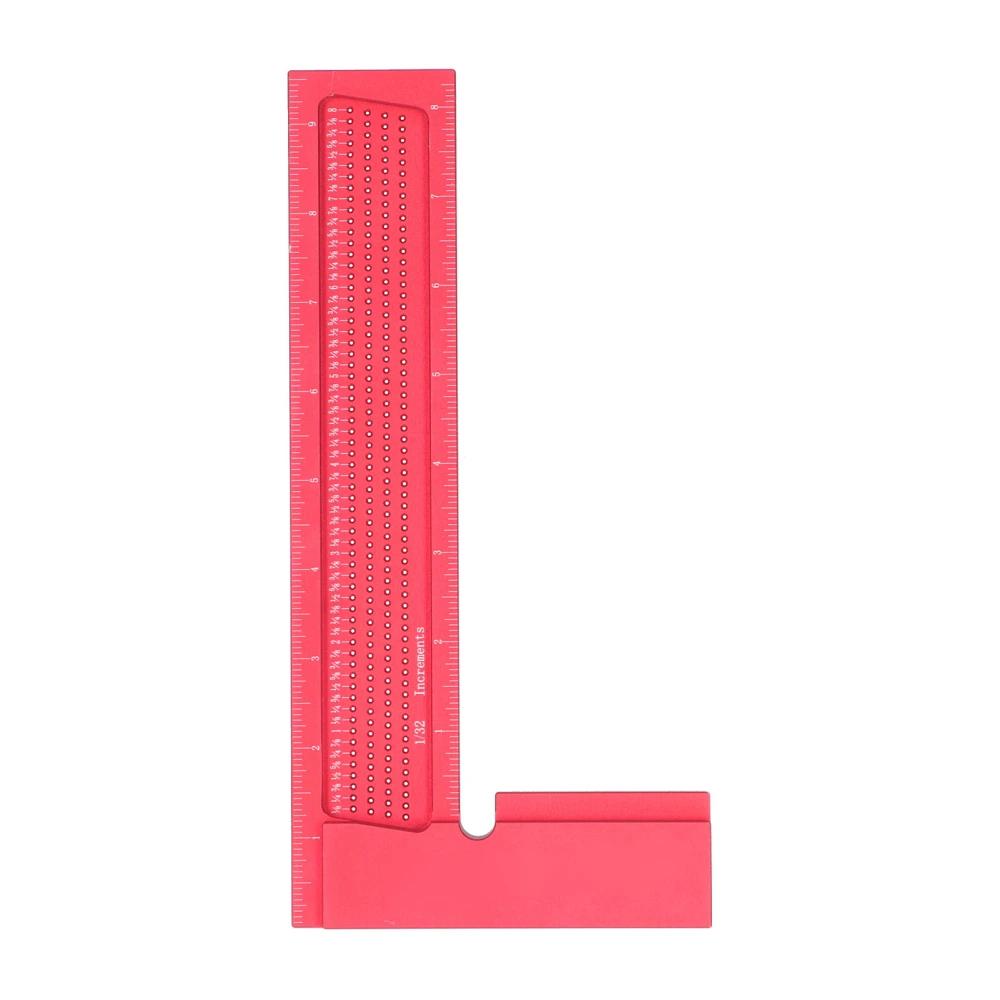 Woodworking Scriber Multifunction Aluminum Alloy Measure Ruler for Carpenter Auxiliary8in Inch