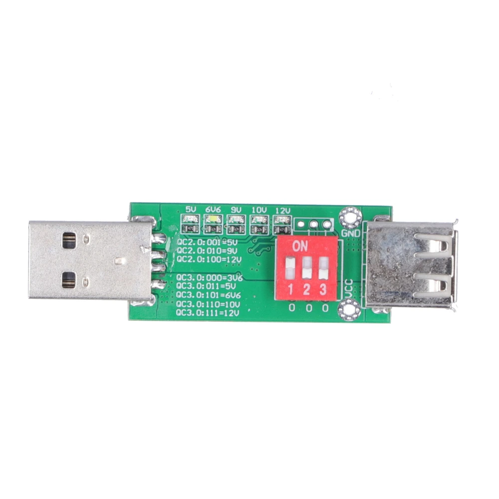 Test Board QC2.0 / QC3.0 Fast Charge Adapter Mobile Power Detection Module with Dial Switch