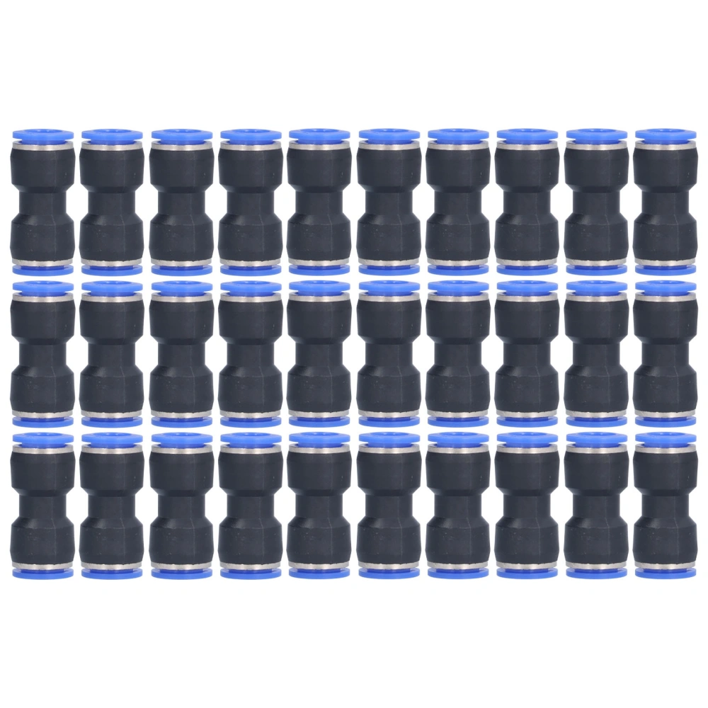 30Pcs Straight Pneumatic Connector Push to Connect Fittings for Air Tube Industrial SuppliesPU-12