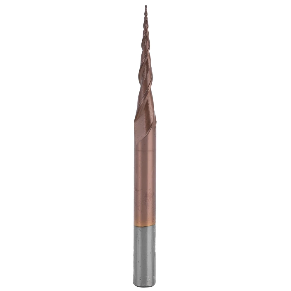 Tapered End Mills Strong Durable Long Service Life Excellent Chip Removal Effect Ball Nose Spiral Router for CuttingR0.25x30.5xD6x75