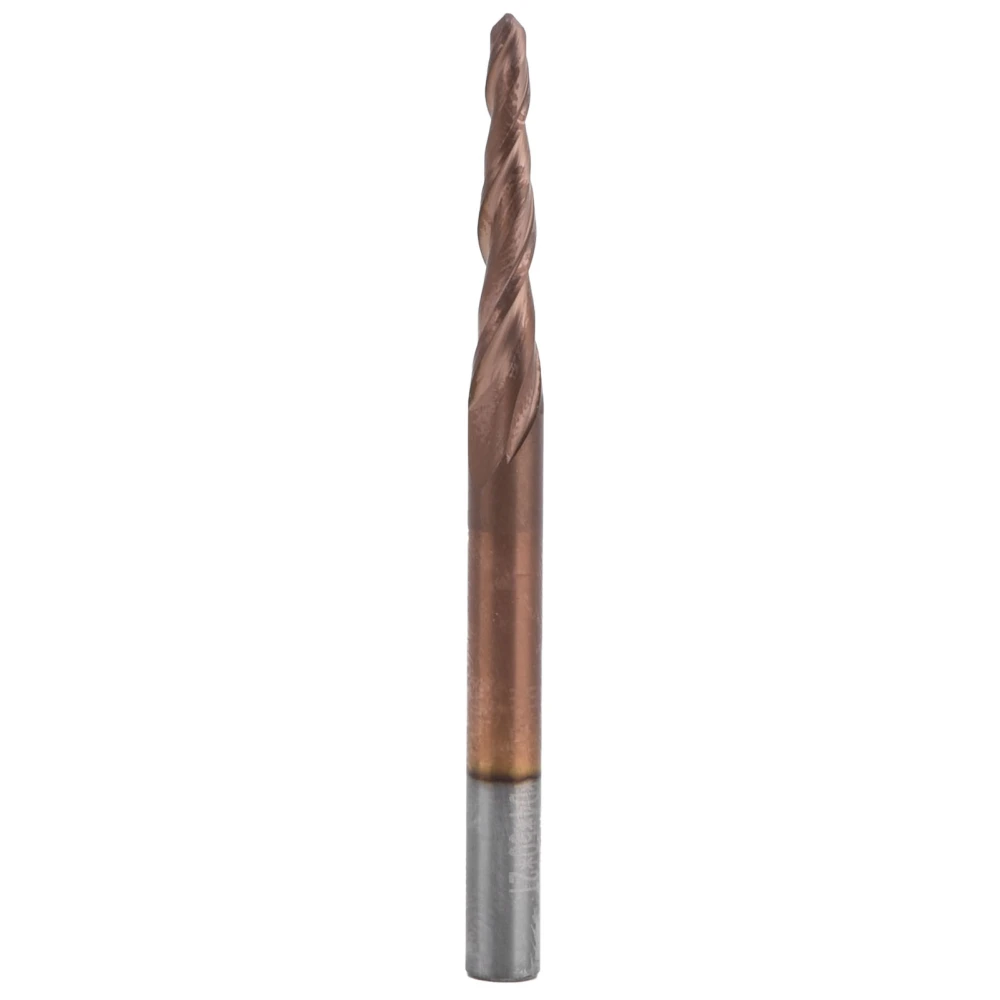 Tapered End Mills Strong Durable Long Service Life Excellent Chip Removal Effect Ball Nose Spiral Router for CuttingR1.0x20.5xD4x50