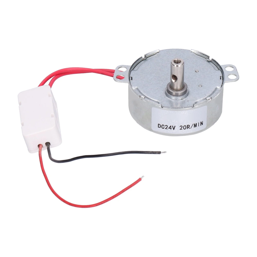 DC Motor 20RPM CCW/CW 4W 24V Horizontal Hole Tapping Shaft Industrial Supplies Equipment 50TYC