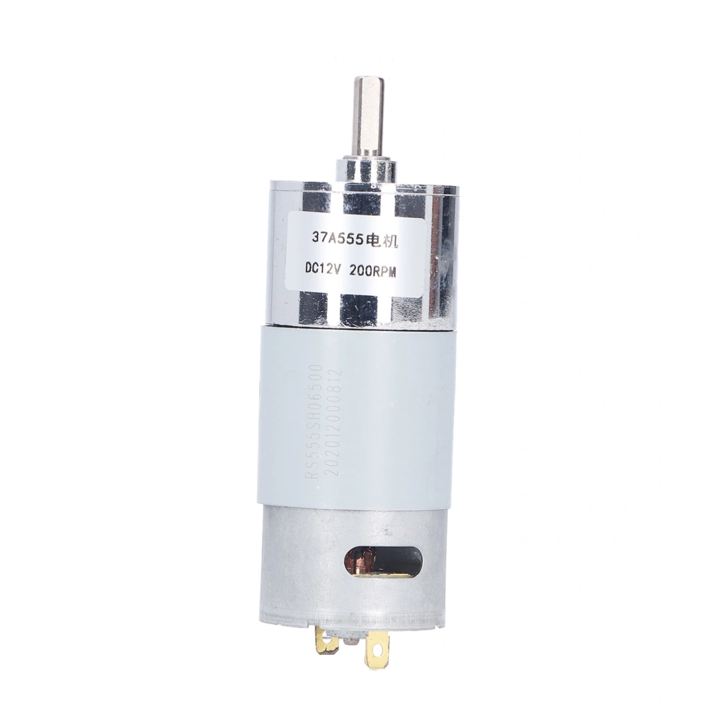 Geared Motor Copper Rotor Speed Reduction Machinery Parts with Central Shaft DC12V 200RPM