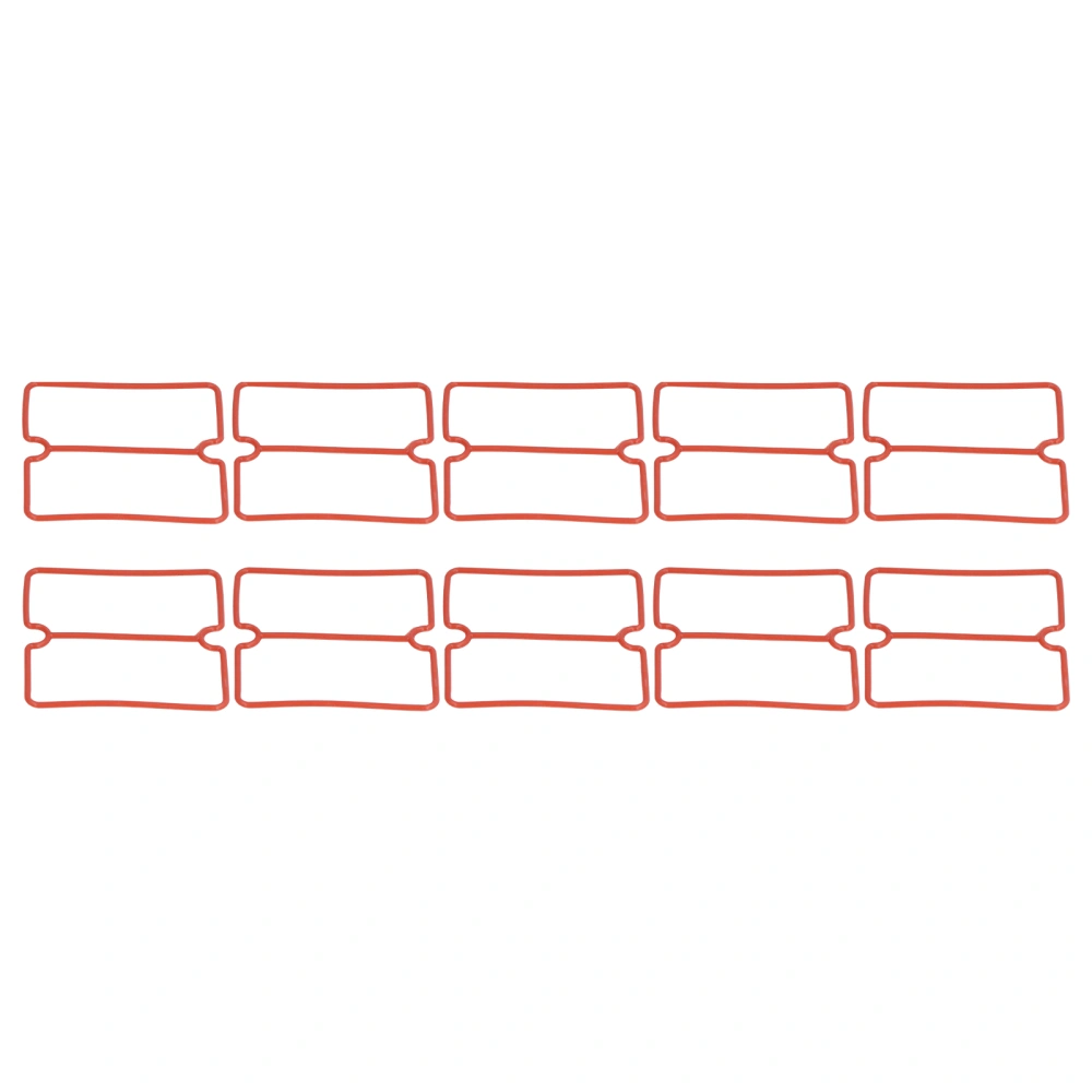 10Pcs Rubber Sealing Ring Rectangular Accurate Durable HeatResistant Smooth OilFree Valve Plate Sealing Ring(550W )