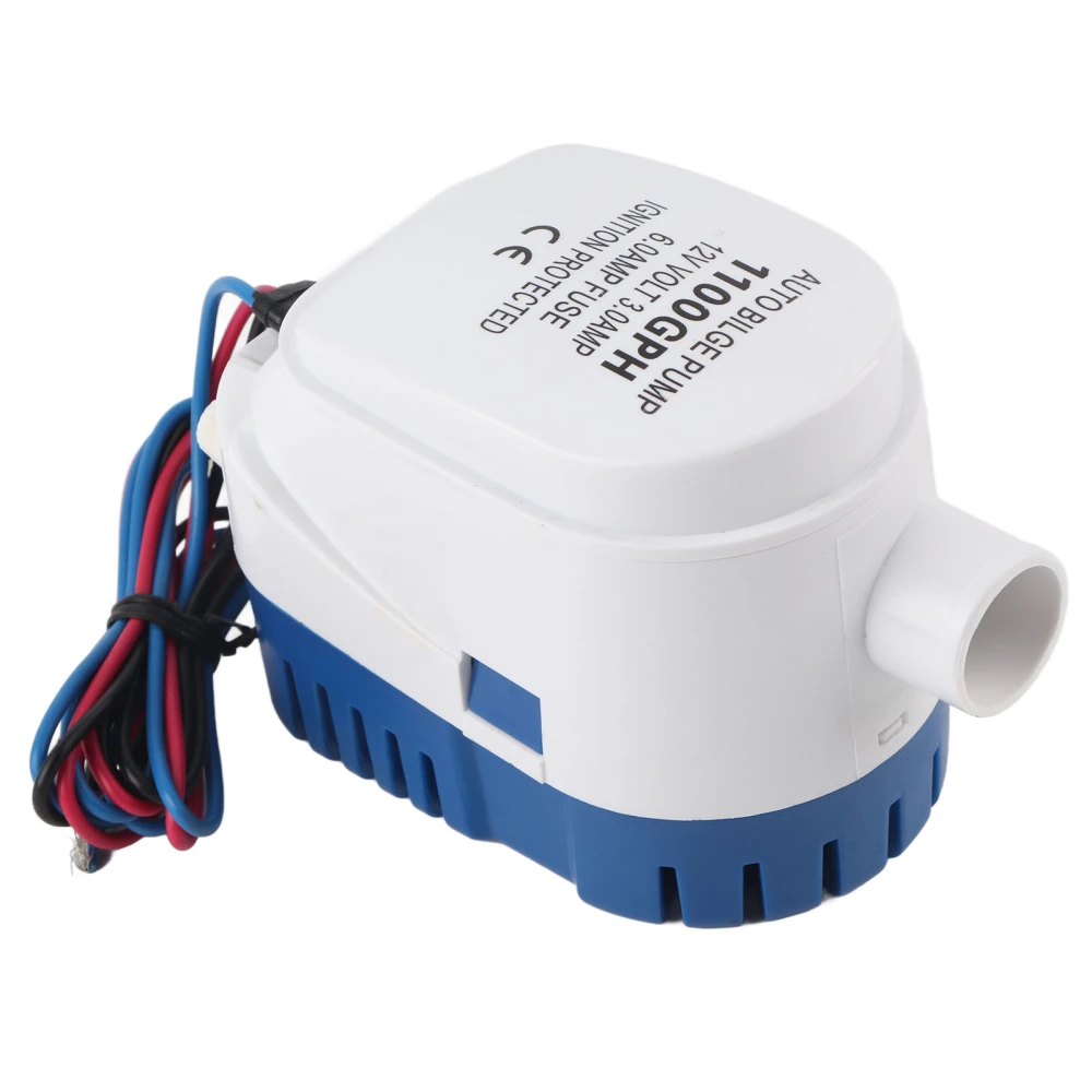 Bilge Submersible Pump Electric Automatic Water ABS Accessory for Drainage Boat PowerDC12V 1100GPH