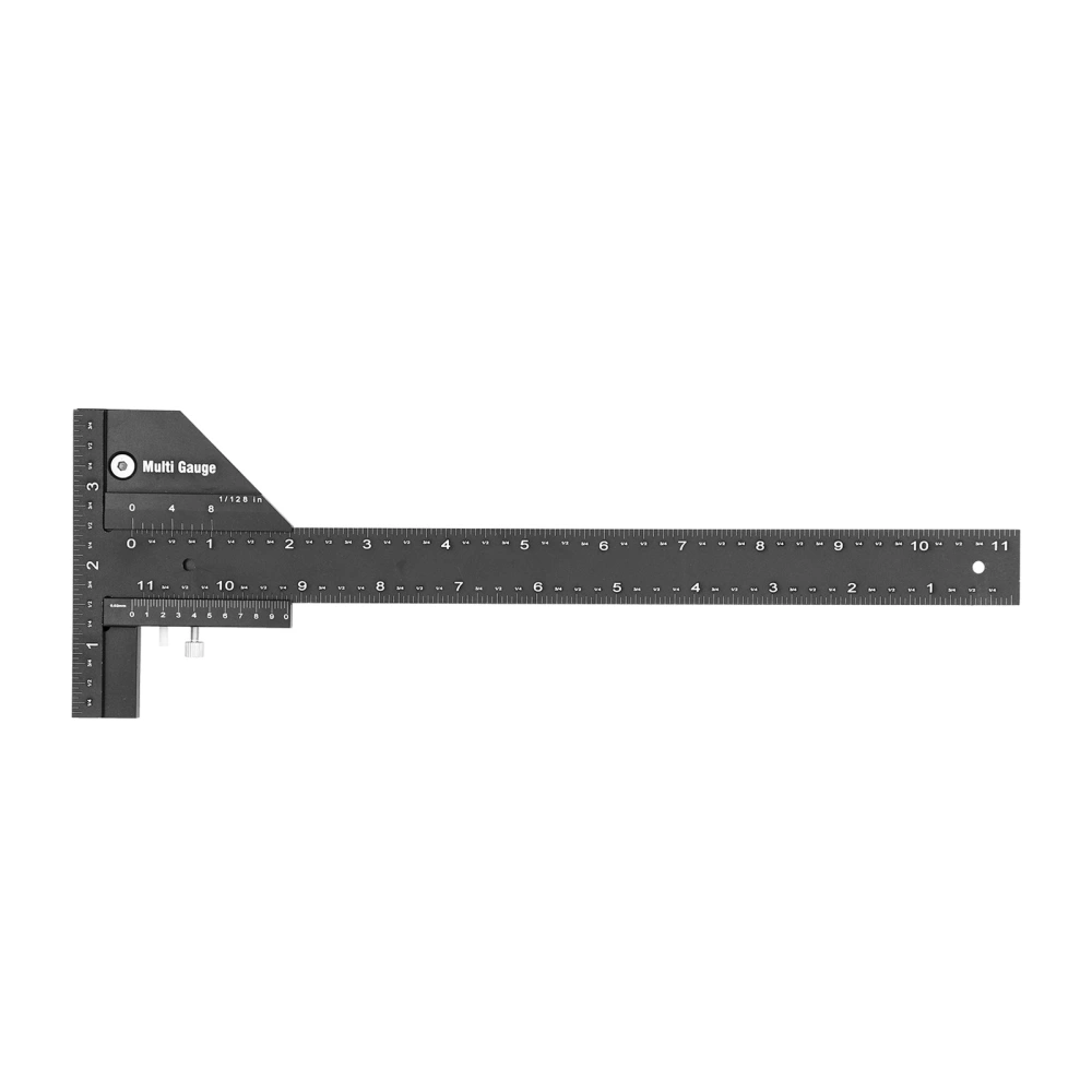 Scribing Ruler Highprecision Metric Inch Scale TwoSided T Type Multifunction Marking Gauge for Measuring Marking