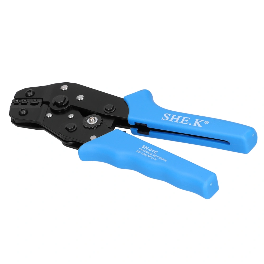 Crimp Plier Ratchet Wire Crimper Terminal Cable Crimping Tool Cold Press 24‑14 AWG SN‑01C