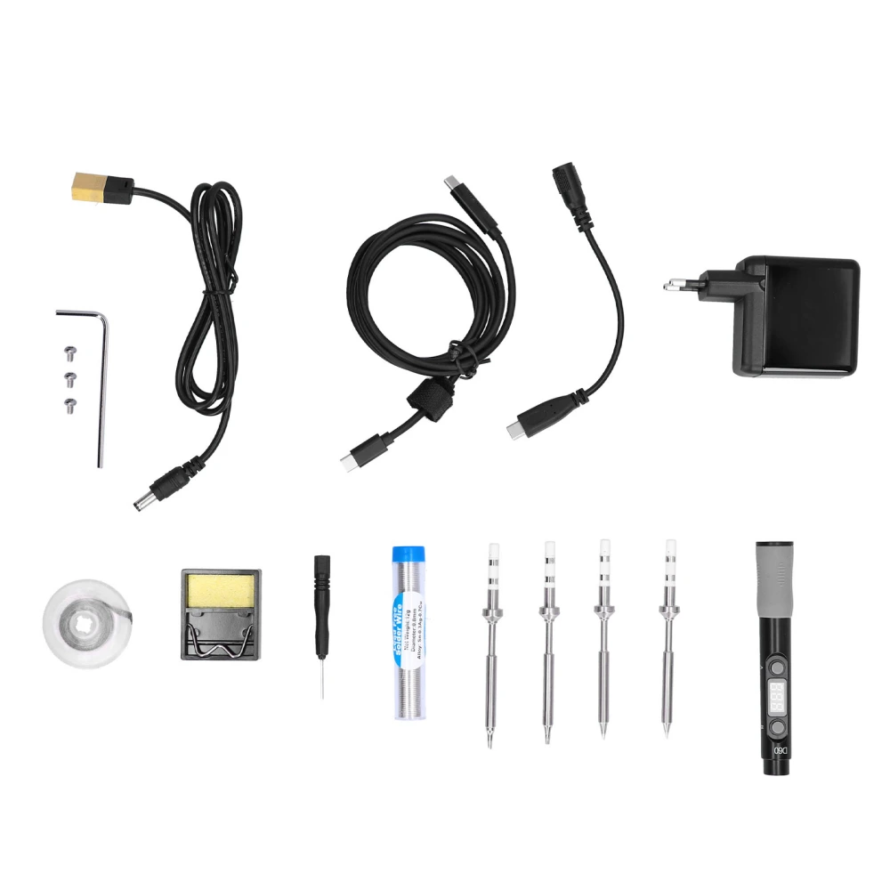 Electric Soldering Iron Kit Welding Supplies with Power Adapter SQ-D60B Black