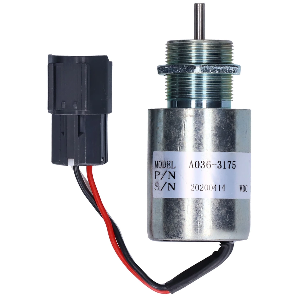 Solenoid Valve Fuel Shut Off Steel Excavator Accessories A036‑3175 for Mitsubishi12V