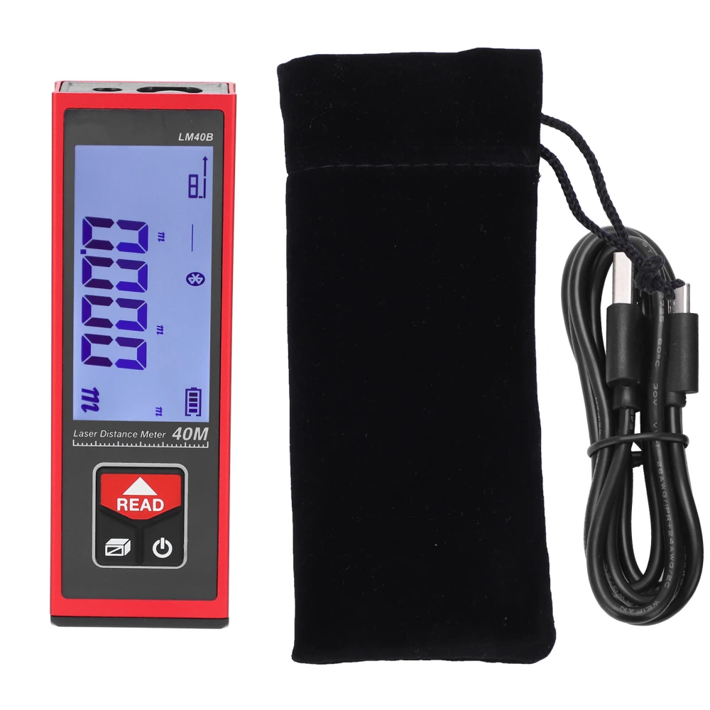 LM40B 40m/131.2ft Laser Range Finder Electronic HandHeld Mini Distance Meter Tester