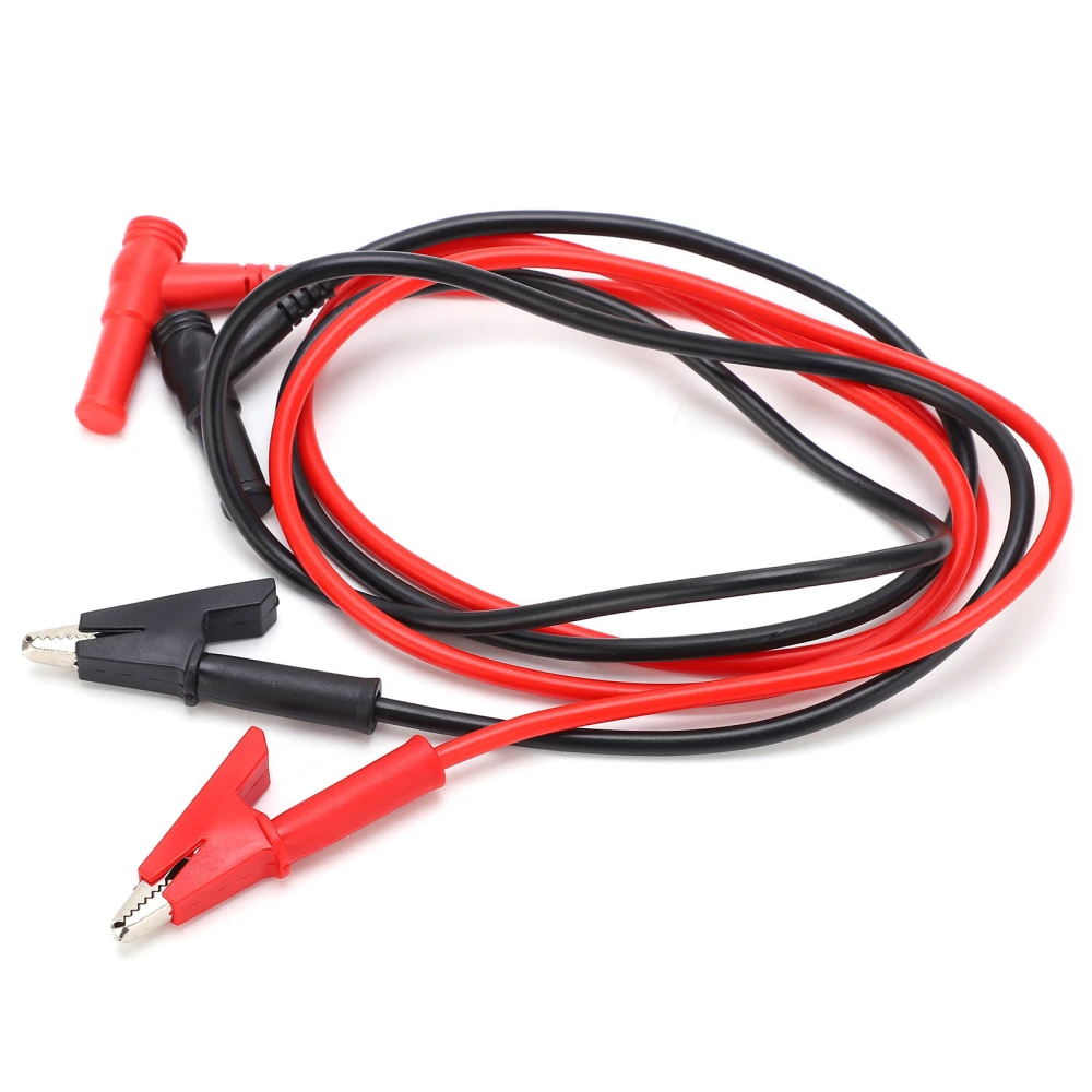 P08 4mm Multimeter Test Line DIY Plug to Clip Testing Cable for Car Diagnosis Testing