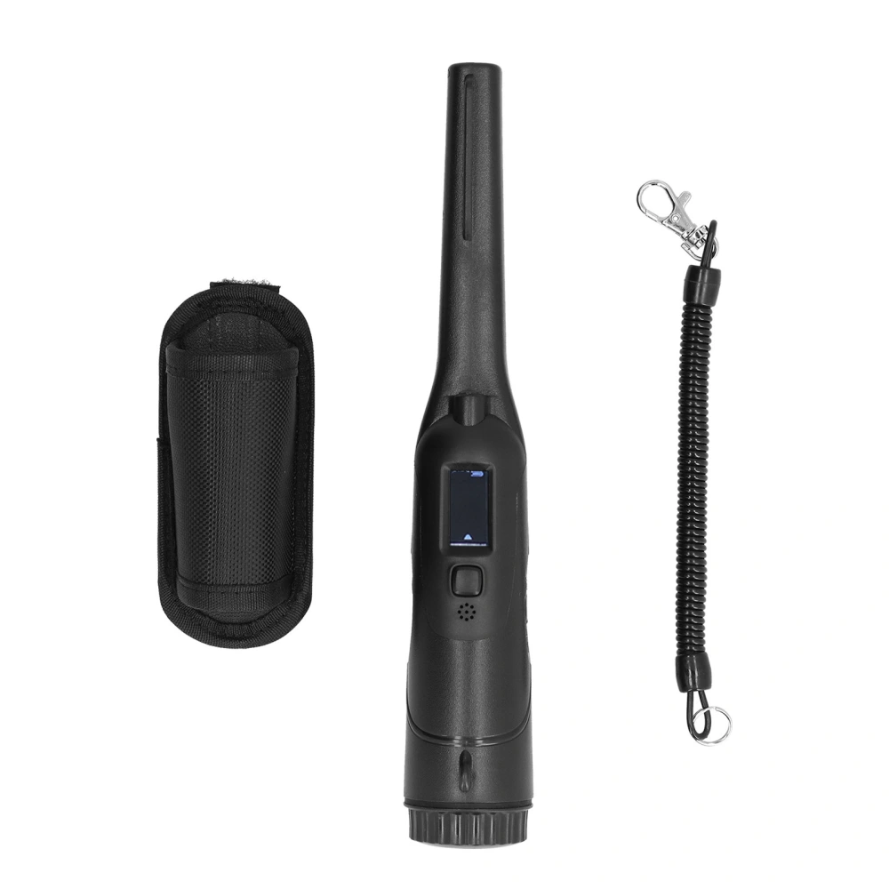 HS‑09 Black Metal Detector Portable Handheld Security Scanner Metal Detection Tool