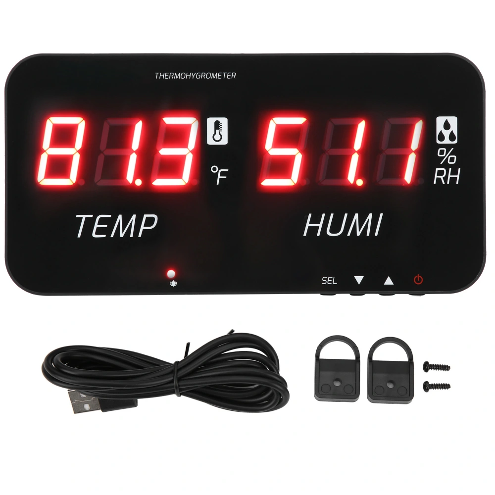 TA623A Thermometer Hygrometer LED Digital Temperature Humidity Gauge for Industry DC5V