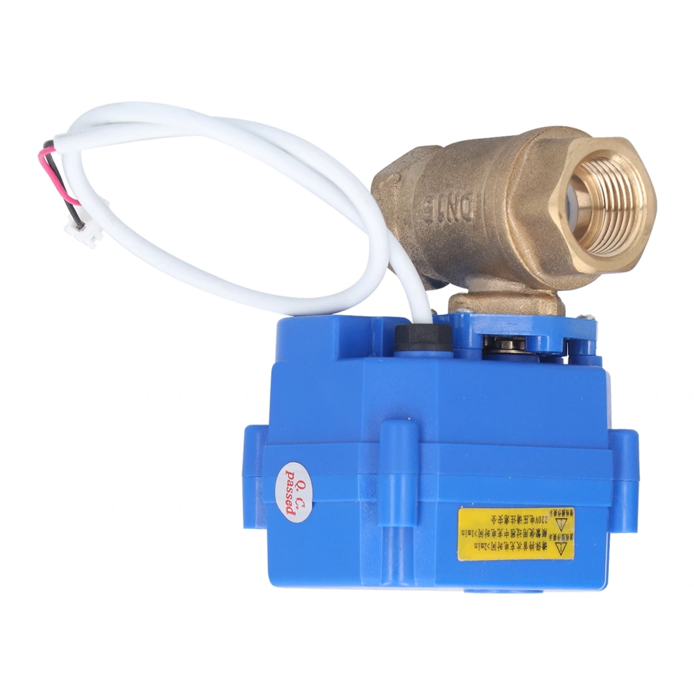 Electrical Ball Valve DN15 Brass Straight Pipe Pressure Device with Switch Indication AC220V