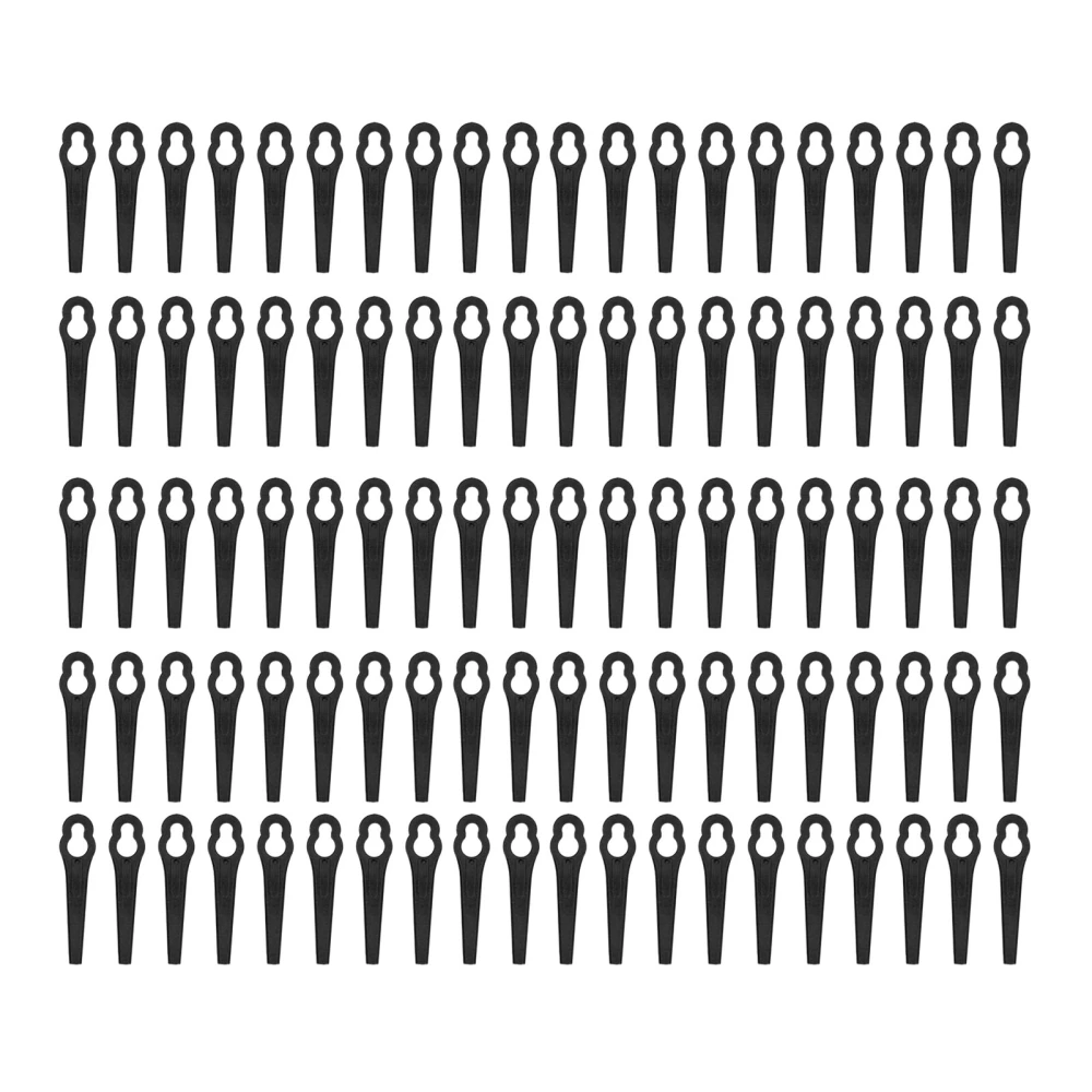 100Pcs Plastic Cutter Blades Grass Trimmer Accessories Replacement Manual Pruning ToolsBlack