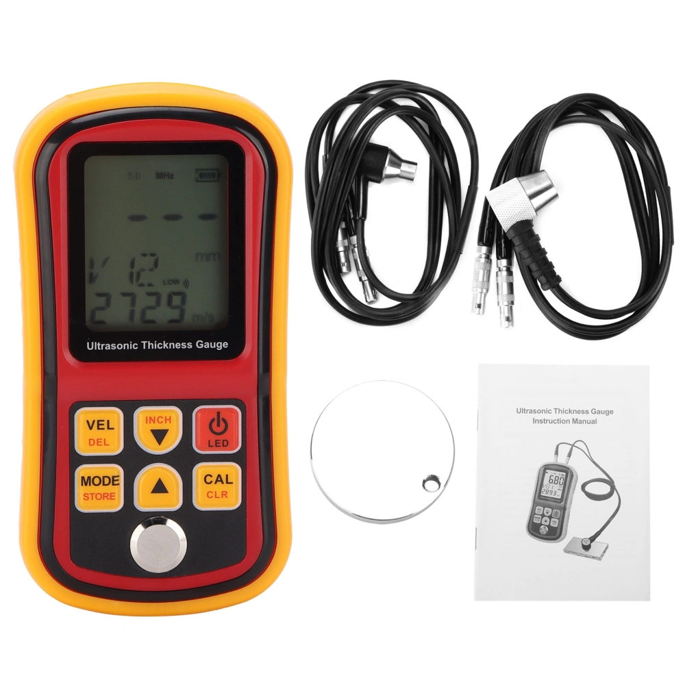 GM130 Digital Thickness Meter Handheld Metal Steel Plate Ceramic Plastic Ultrasonic Thickness Gauge